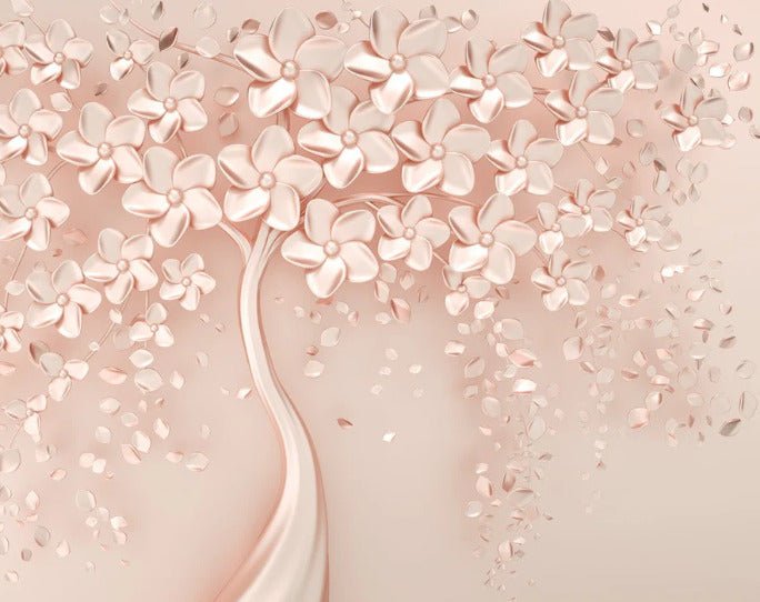 Papier peint Tree 3D Rose Gold