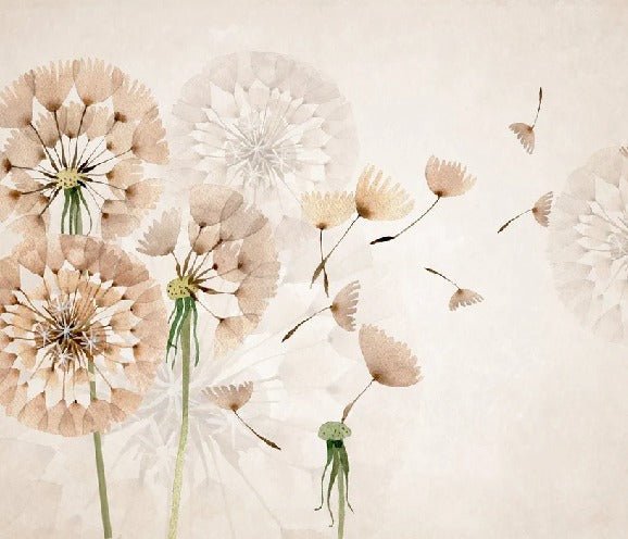 Papier peint fleur pissenlit