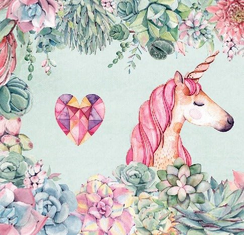 Papier peint Licorne & Flower