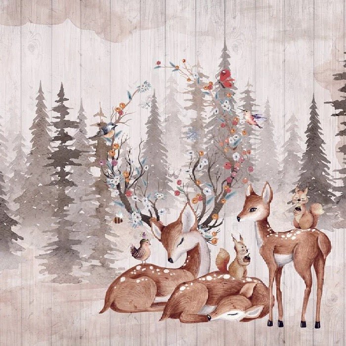 Children's bedroom wallpaper douces biches