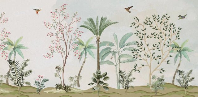 Papier peint chinoiserie jungle