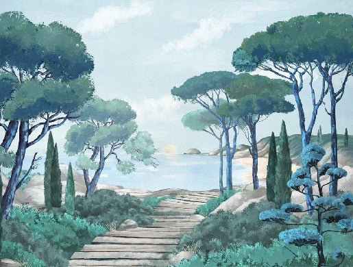 Papier peint balade dans les calanques