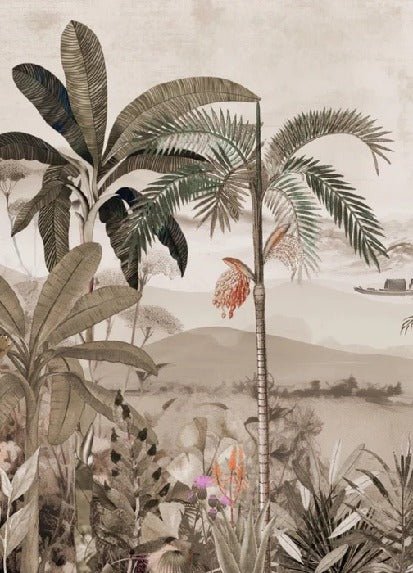 Papier peint l'art de la jungle peint