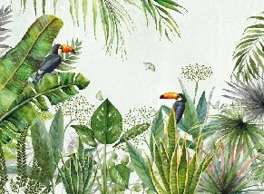 Papier peint Jungle oiseau exotique