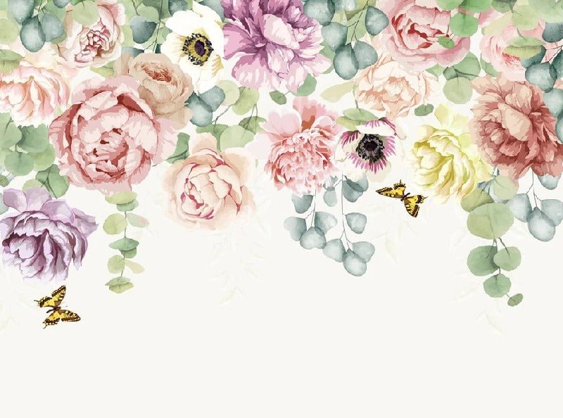 Papier peint jardin de fleurs