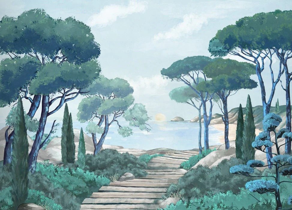 Papier peint balade dans les calanques