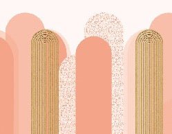 Papier peint Art déco graphique tendance rosé