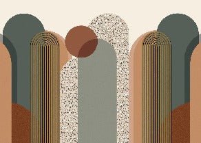 Papier peint Art déco graphique tendance