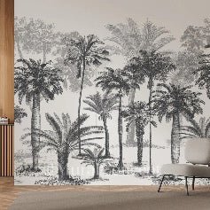 Papier peint Jungle Black & White, XXL, tendance