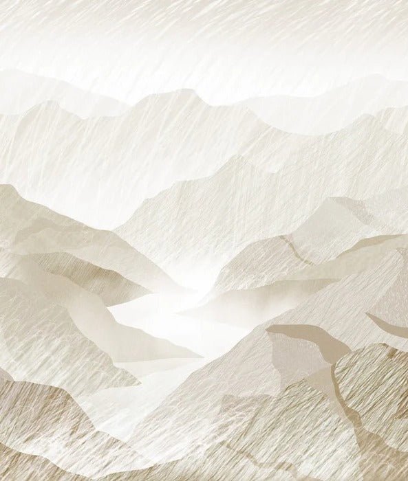 Papier peint illustration montagnes sépia, XXL, tendance