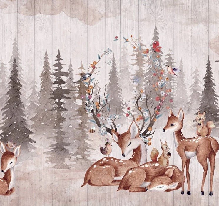 Children's bedroom wallpaper douces biches
