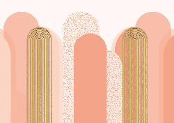 Papier peint Art déco graphique tendance rosé