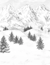 Papier peint Aiguilles d'Arves