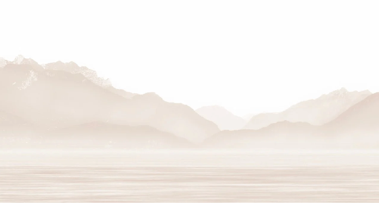 Papier peint Annecy et son lac paisible beige