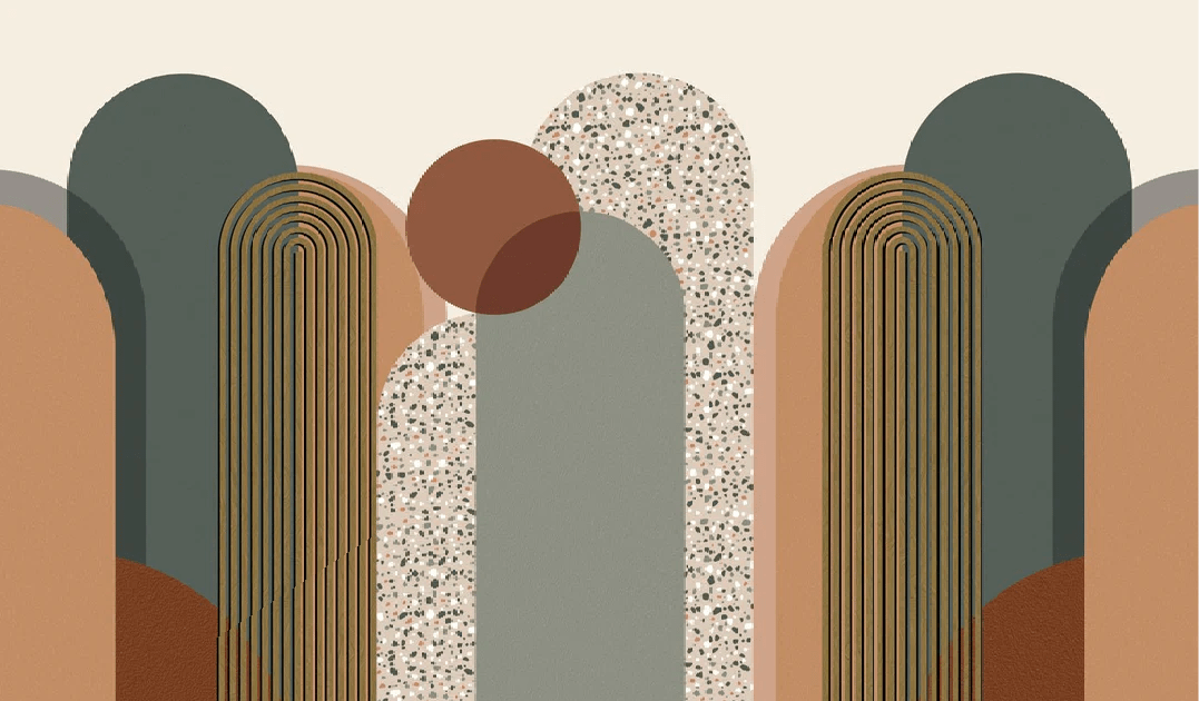 Papier peint Art déco graphique tendance