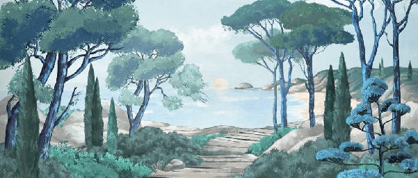 Papier peint balade dans les calanques