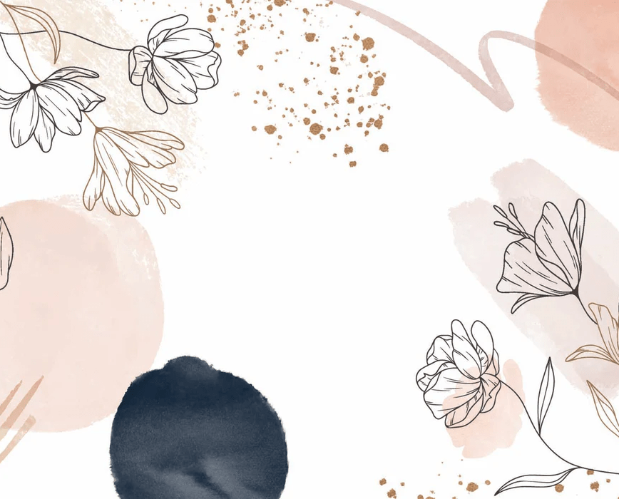 Papier peint formes et fleurs