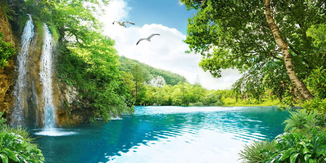 Papier peint Cascade détente