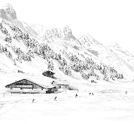 Papier peint Clusaz ski fond montagne Confins