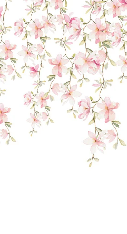 Papier peint guirlande de fleurs