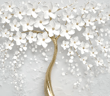 Papier peint toilette tree 3D