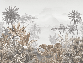Papier peint tendance tropical sepia