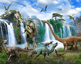 Papier peint Dinosaures 3D