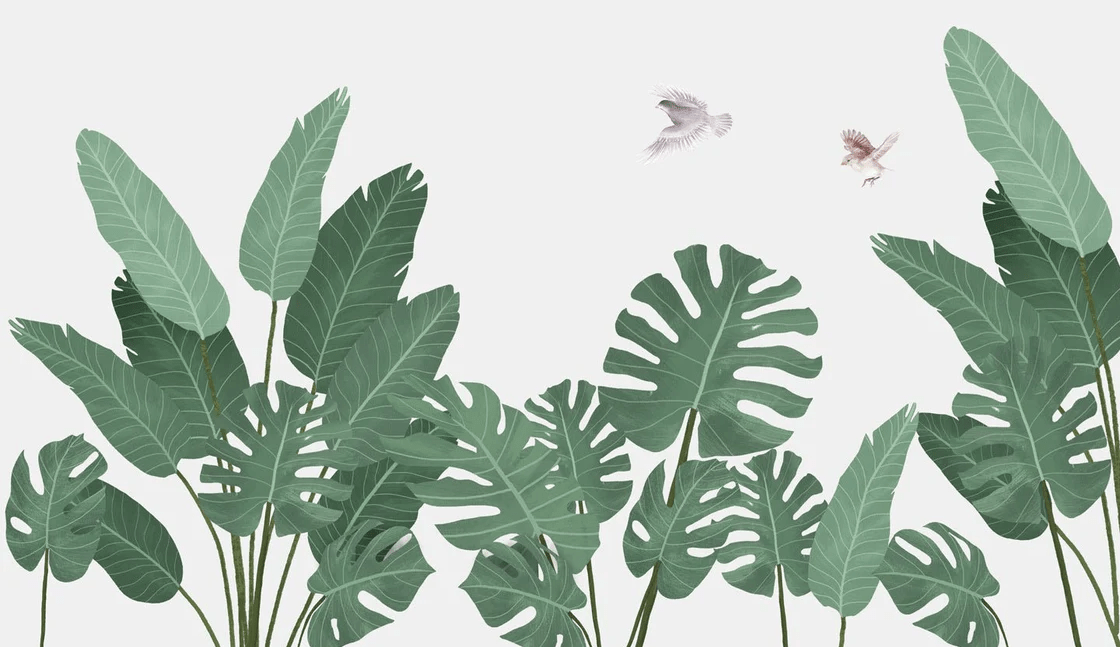 Papier peint jungle essence bananier