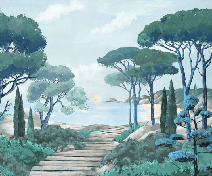 Papier peint balade dans les calanques