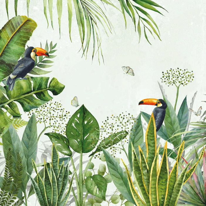 Papier peint Jungle oiseau exotique
