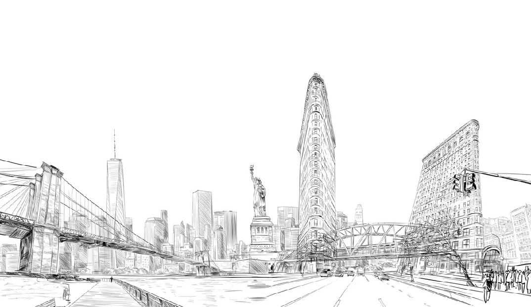 Papier peint architecture New York