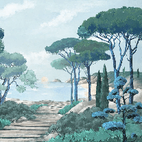 Papier peint balade dans les calanques