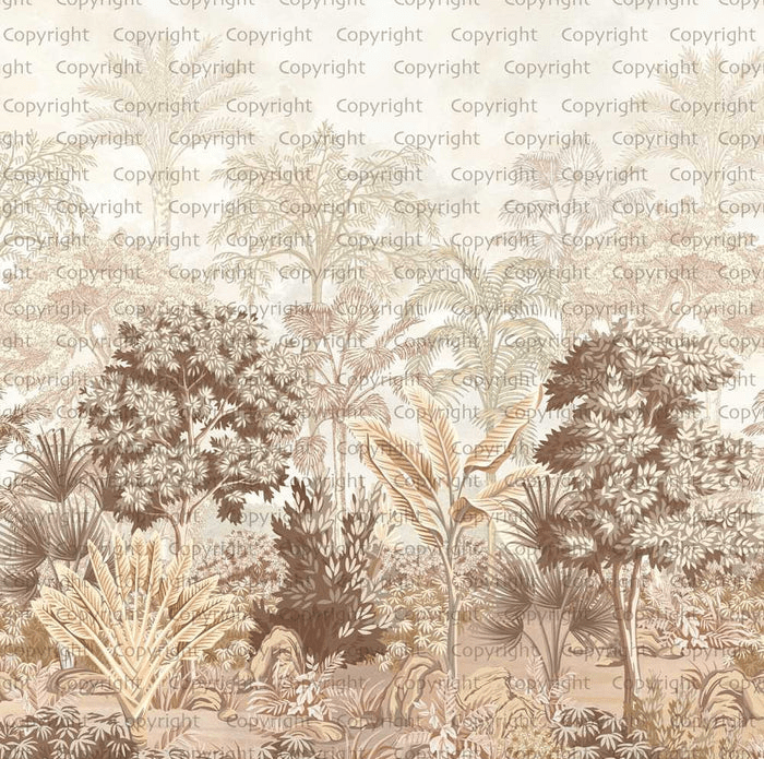 Papier peint jungle lumineuse