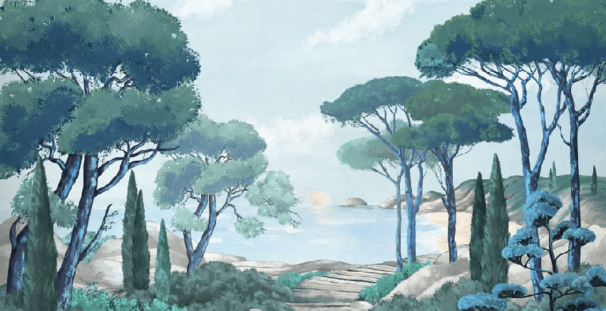 Papier peint balade dans les calanques