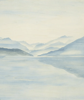 Papier Peint Vue Grand Albigny | Les Bleus du Lac®