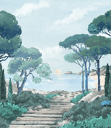 Papier peint balade dans les calanques