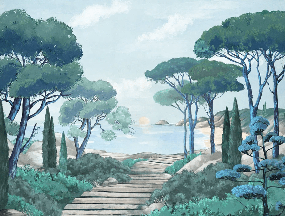 Papier peint balade dans les calanques