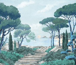 Papier peint balade dans les calanques