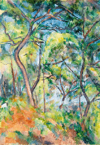 Papier peint forêt de pins - Paul Cézanne