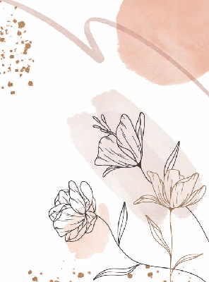 Papier peint formes et fleurs