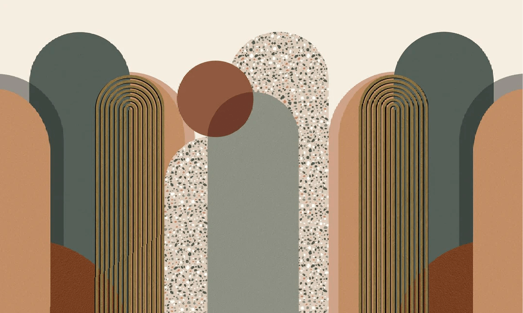 Papier peint Art déco graphique tendance