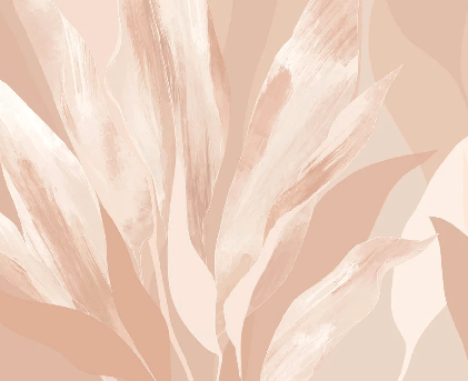 Papier peint étoffe florale nude