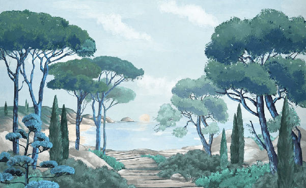 Papier peint balade dans les calanques