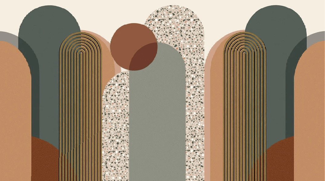 Papier peint Art déco graphique tendance