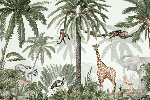Papier peint enfant jungle paisible