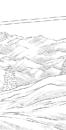 Papier peint La Plagne télécabine bleu