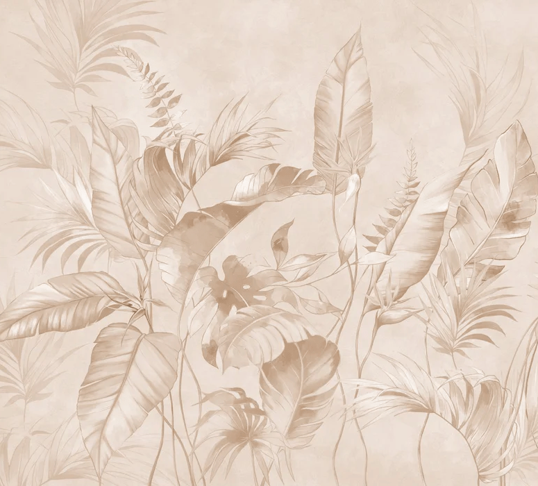 Papier peint élégante jungle poudrée