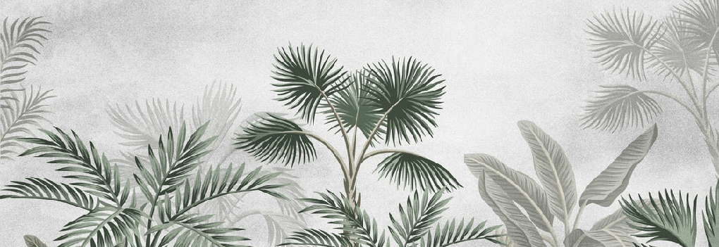 Papier peint jungle tendance arbres exotiques