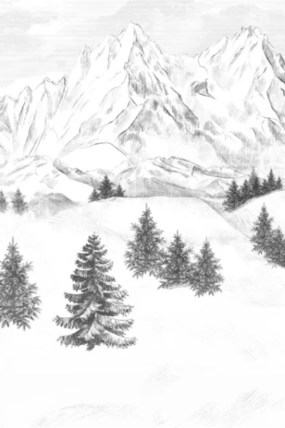 Papier peint Aiguilles d'Arves
