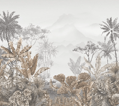 Papier peint tendance tropical sepia